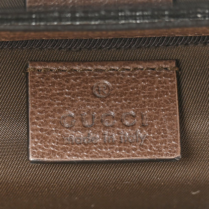 Gucci GG Supreme Monogram Textured Calfskin Web Ophidia Vanity Cosmetic Case Beige Ebony New Acero 6 of 9