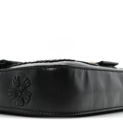 Fendi Nappa Floral Embroidered Baguette Black 9 of 10