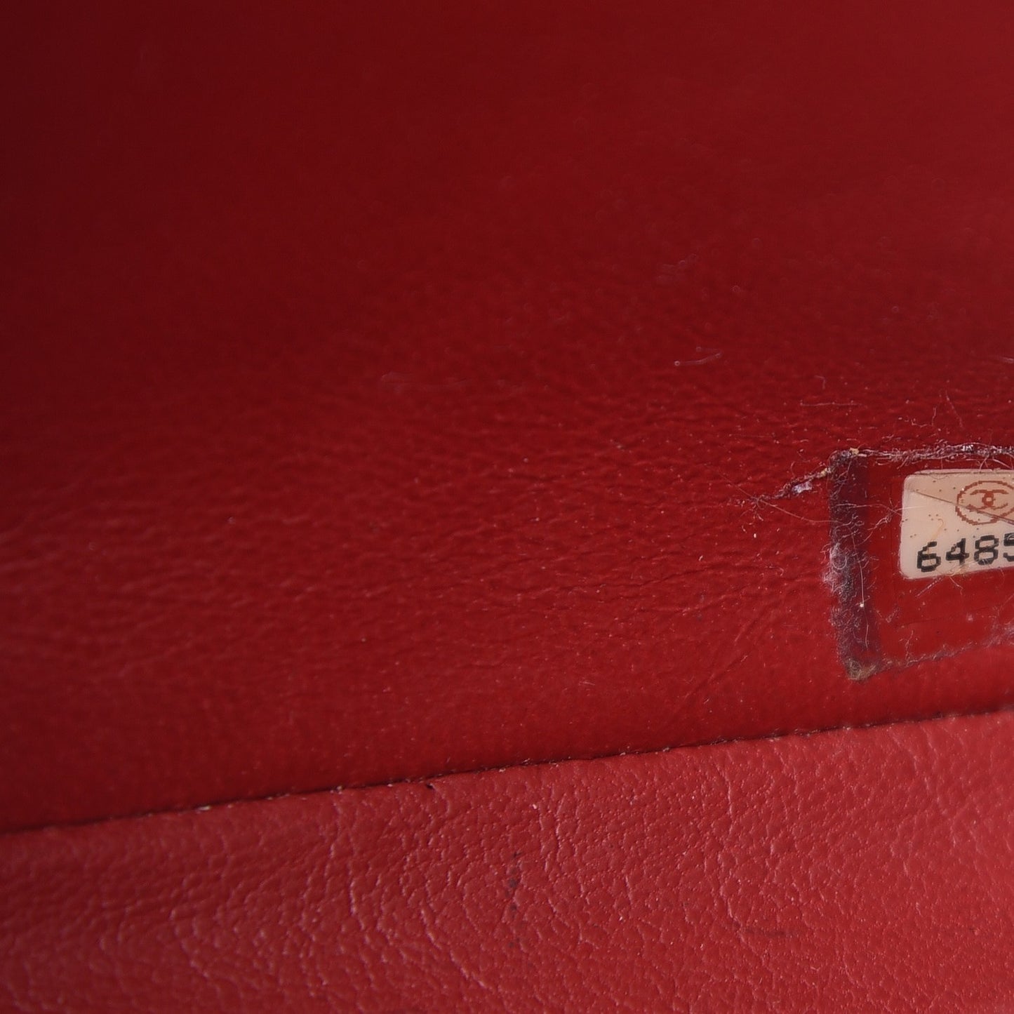 Lambskin Perforated Medium Single Flap Bag Beige Red