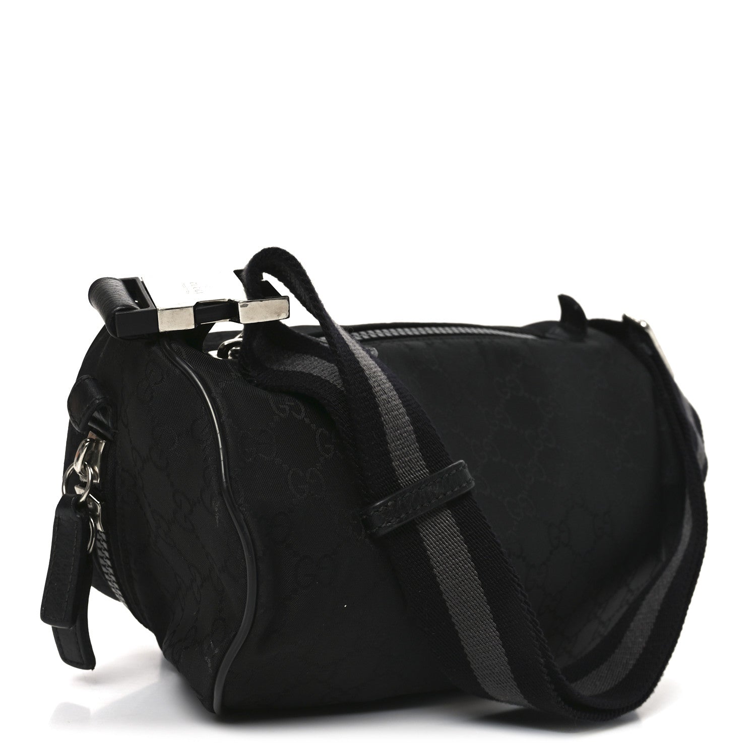 Gucci Nylon Monogram Fanny Pack Belt Bag Black 2 of 9