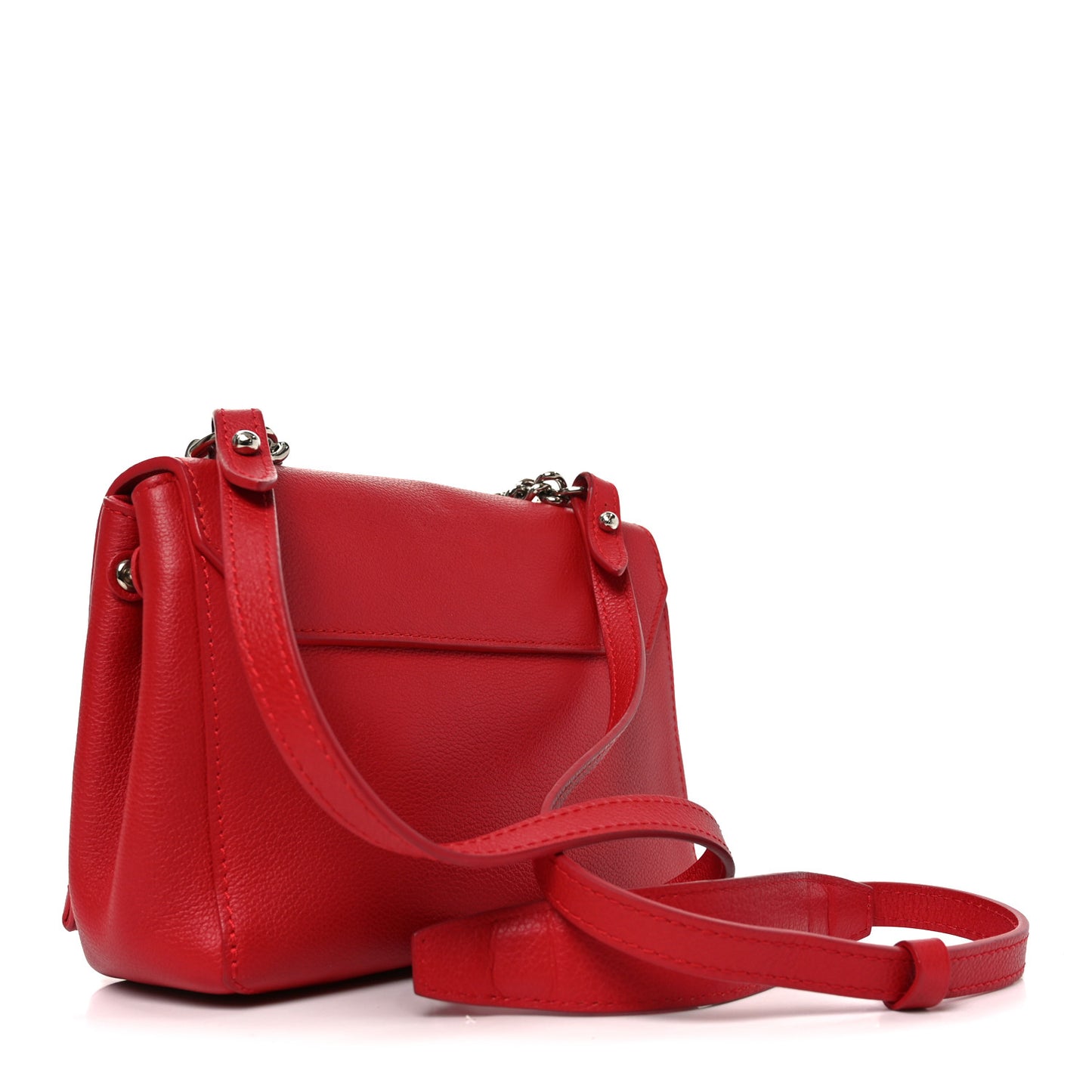 Calfskin Lockme II Chain Bag BB Rubis