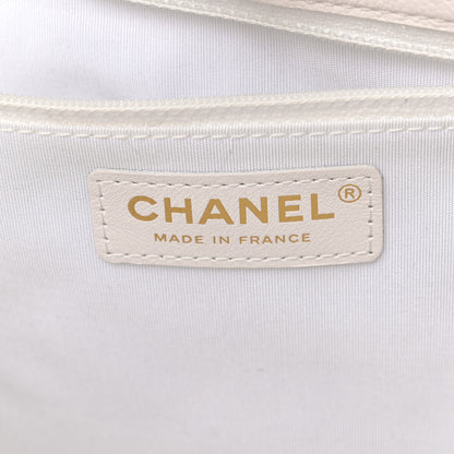 Chanel Caviar Quilted Sweet Classic Shopping Tote White 6 of 11