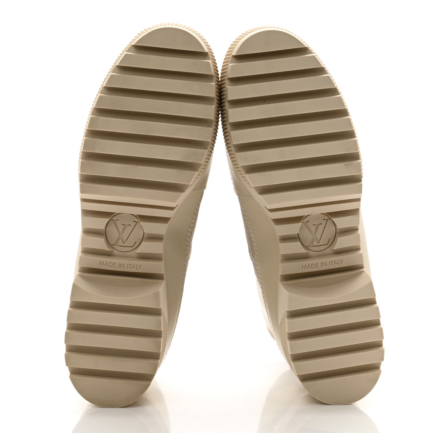 Suede Calfskin Laureate Platform Desert Boots 37.5 Taupe