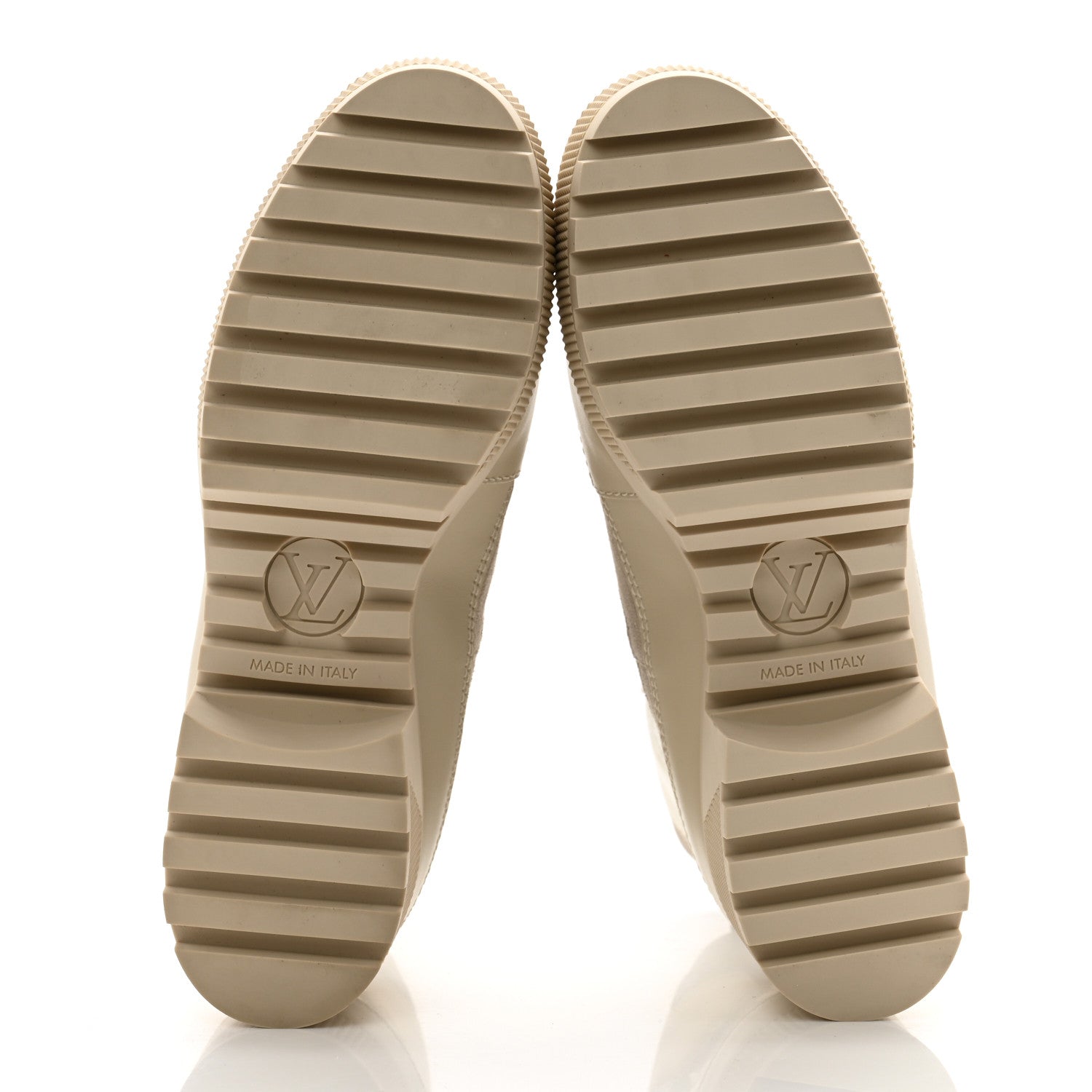 Louis Vuitton Suede Calfskin Laureate Platform Desert Boots 37.5 Taupe 5 of 10
