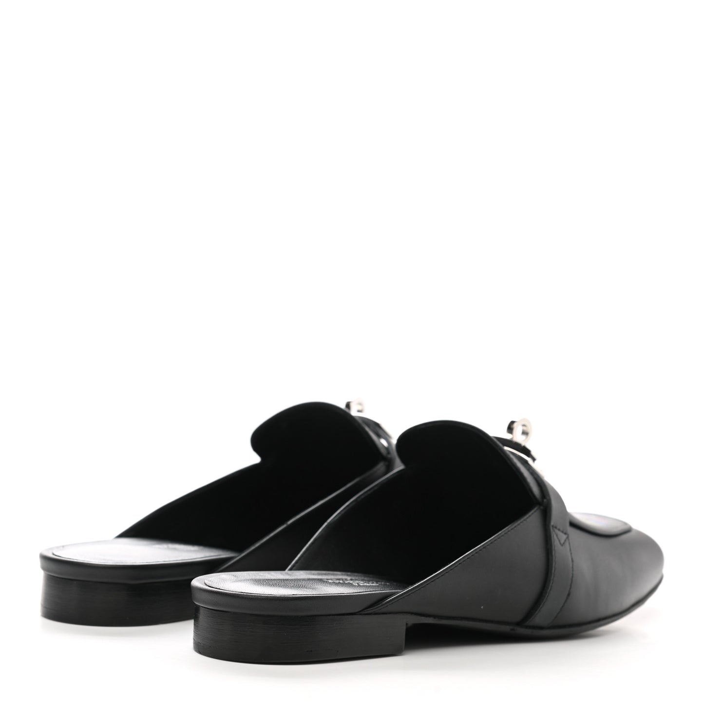 Printed Calfskin Tigre Royal Oz Mules 37.5 Black