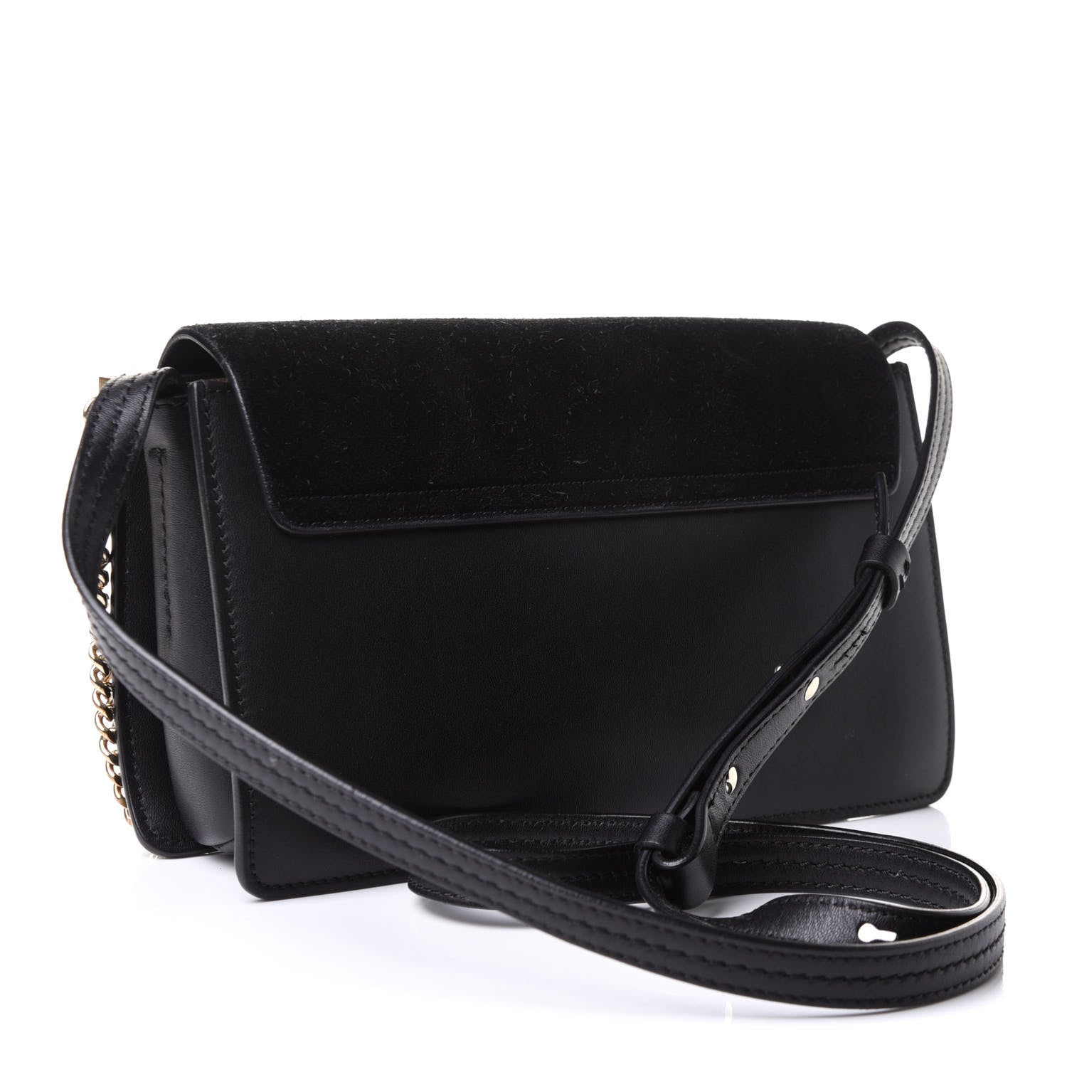 Chloe Suede Calfskin Small Faye Shoulder Bag Black 3 of 10