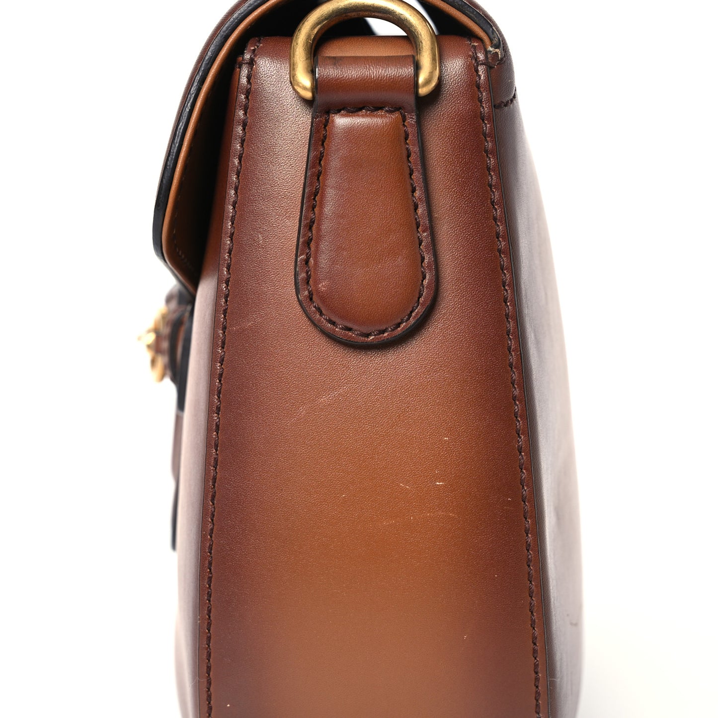 Calfskin Medium Lady Web Shoulder Bag Cuir