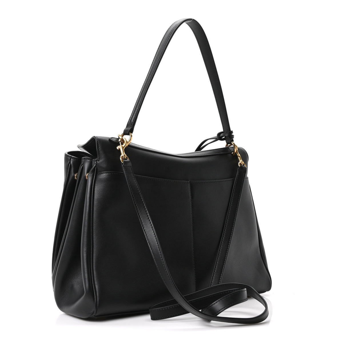 Balenciaga Natural Smooth Calfskin Medium Rodeo Top Handle Handbag Black 3 of 9