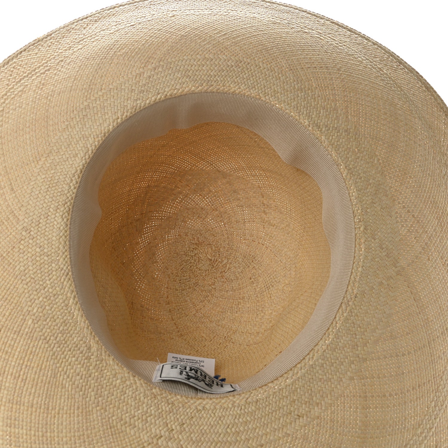 Hermes Straw Panama Brisa Brides De Gala Hat 58 Naturel Multicolore 7 of 8