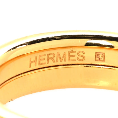 Hermes Enamel Uni Ring 57 8 Marron Glace 4 of 5