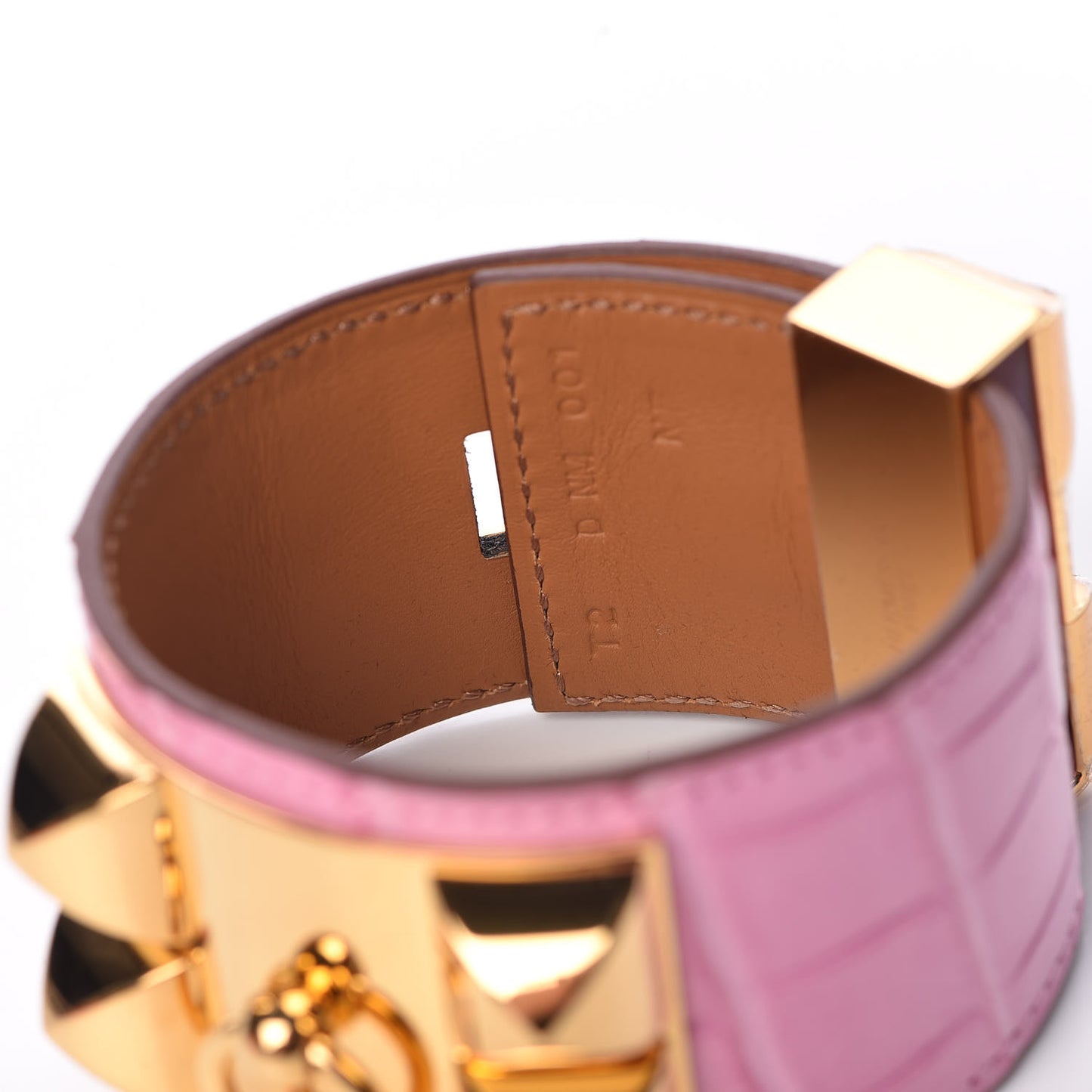 Matte Alligator Collier De Chien CDC Bracelet T2 5P Pink