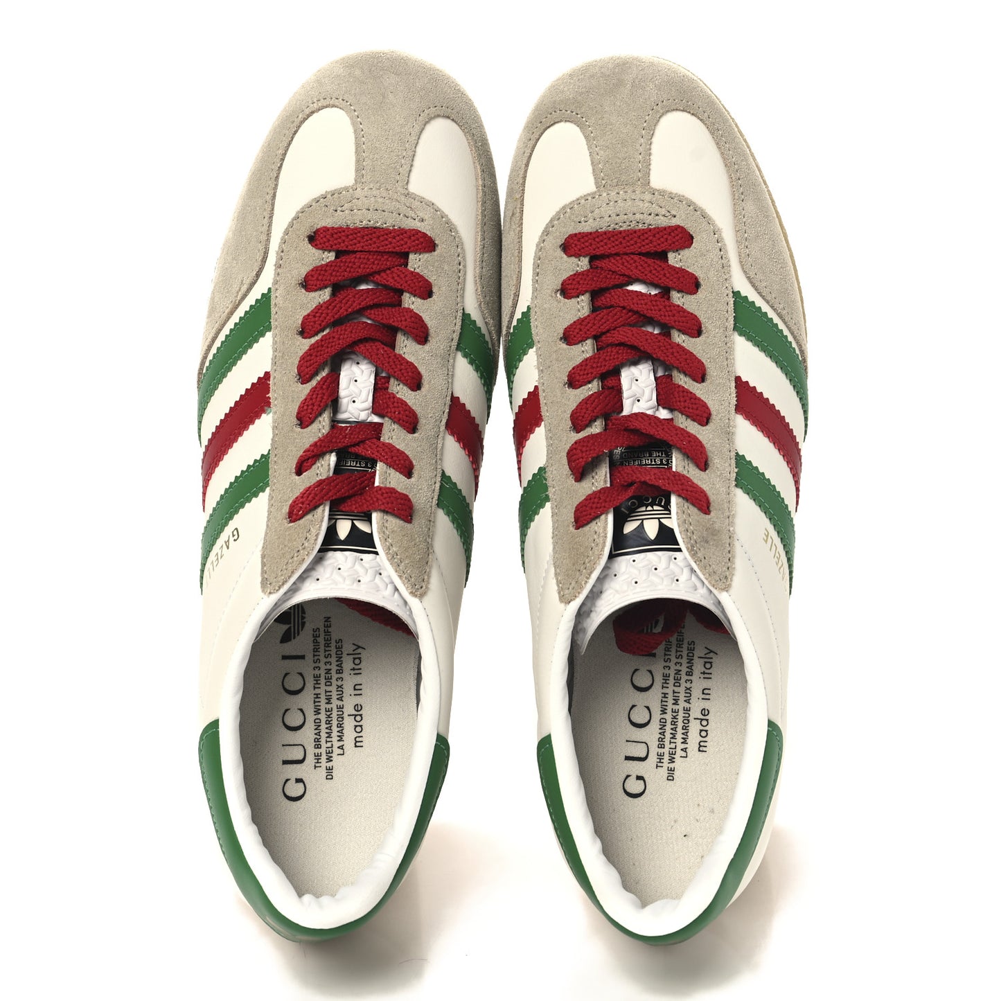 X ADIDAS Suede Madeira Gazelle Wedge Sneakers 40.5 Oatmeal White New Shamarock Hibiscus Red