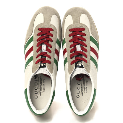 Gucci X ADIDAS Suede Madeira Gazelle Wedge Sneakers 40.5 Oatmeal White New Shamarock Hibiscus Red 2 of 10