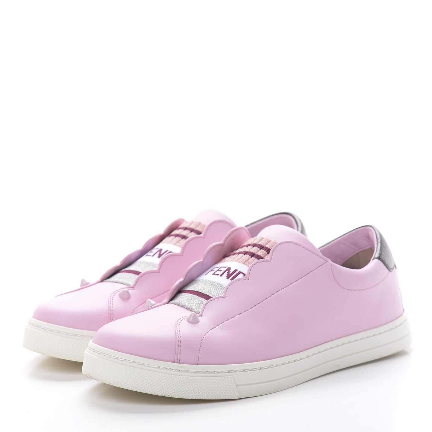 Vitello Lurex Rockoclick Slip On Sneakers 37 Lavanda