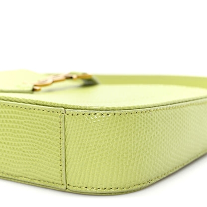 Saint Laurent Calfskin Lizard Embossed Le 5 A 7 Mini Hobo Dull Lime 10 of 10