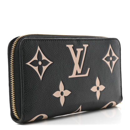 Louis Vuitton Empreinte Monogram Giant Zippy Wallet Black Beige 3 of 7