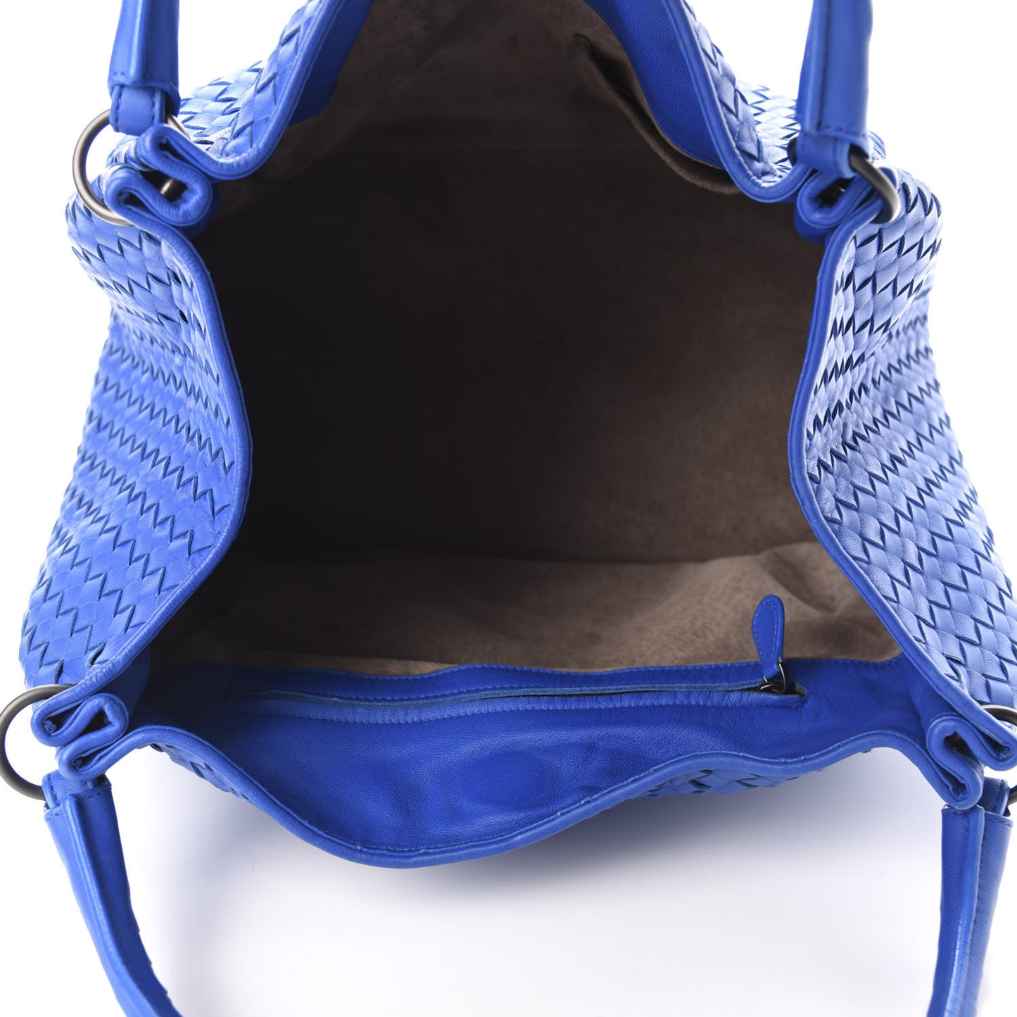Nappa Intrecciato Parachute Bag Signal Blue