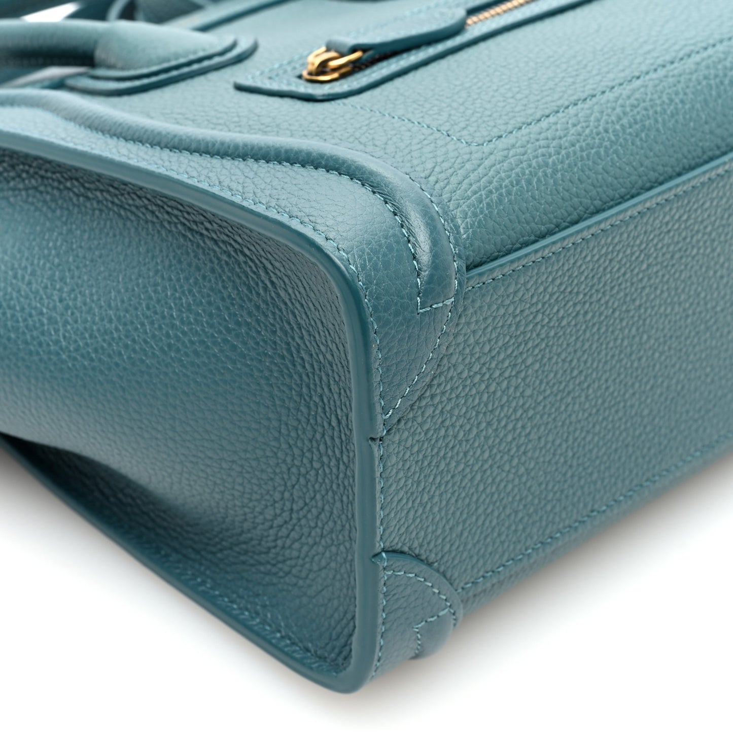 Baby Drummed Calfskin Nano Prussian Blue