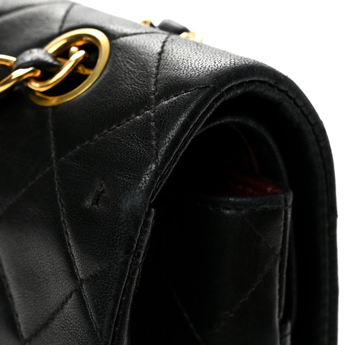 Chanel Lambskin Quilted Medium Double Flap Black 14 of 14