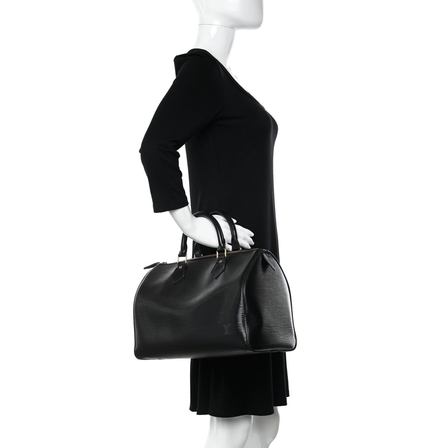 Louis Vuitton Epi Speedy 30 Black 2 of 11