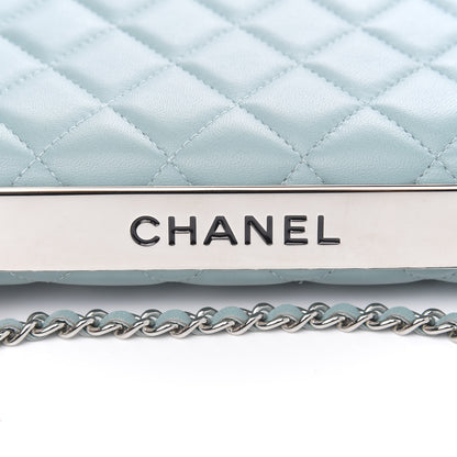 Chanel Lambskin Quilted Trendy CC Wallet On Chain WOC Light Blue 10 of 12