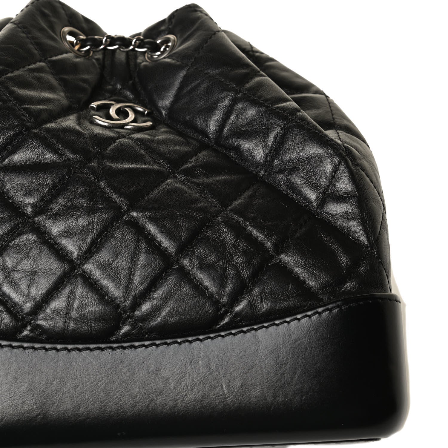 Chanel Aged Calfskin Quilted Small Gabrielle Backpack Black 12 of 17
