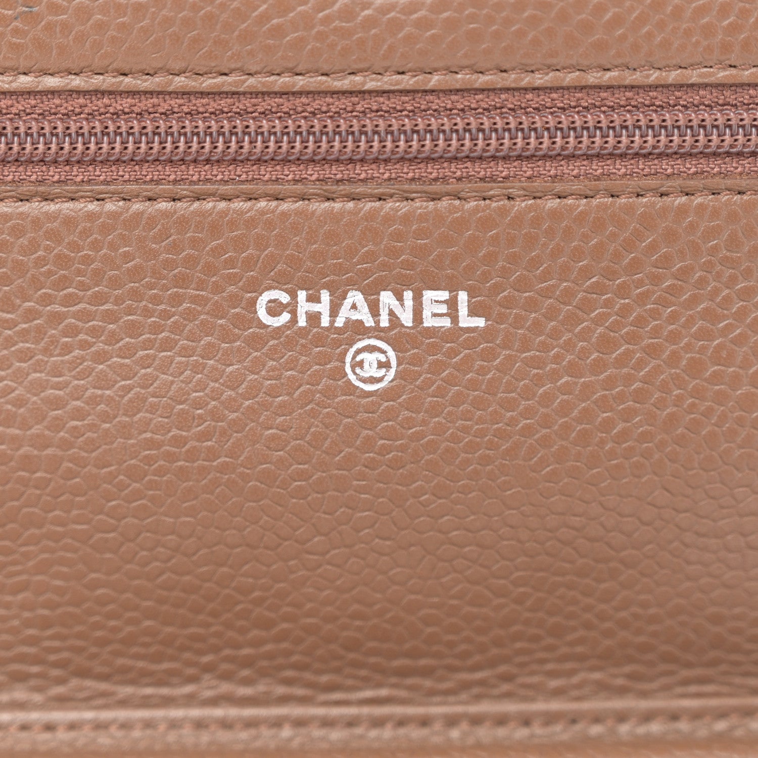 Chanel Caviar Quilted Wallet on Chain WOC Brown 6 of 11