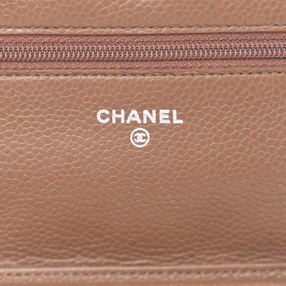 Chanel Caviar Quilted Wallet on Chain WOC Brown 6 of 11