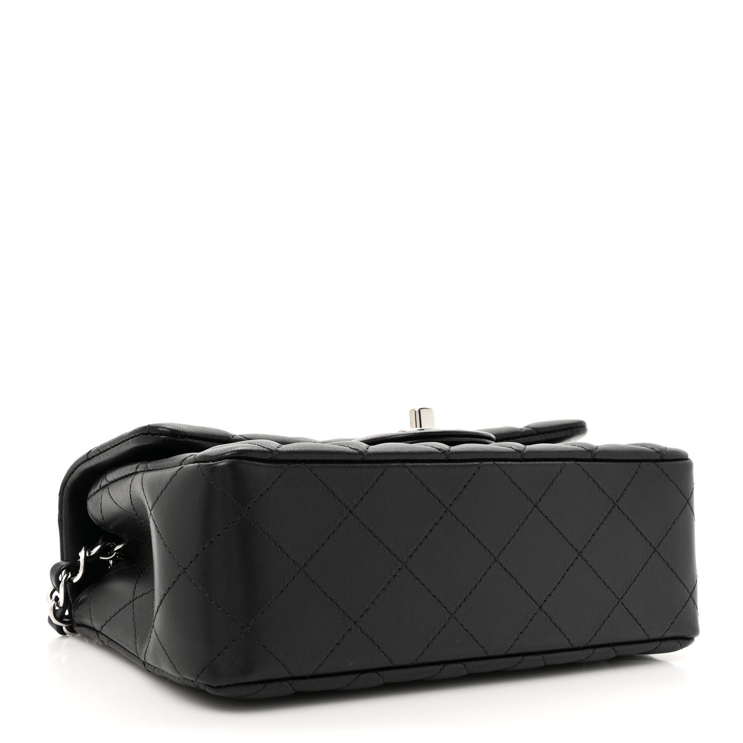 Chanel Lambskin Quilted Mini Rectangular Flap Black 4 of 11