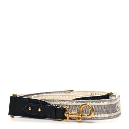 Christian Dior Canvas Embroidered Shoulder Strap Grey 1 of 4