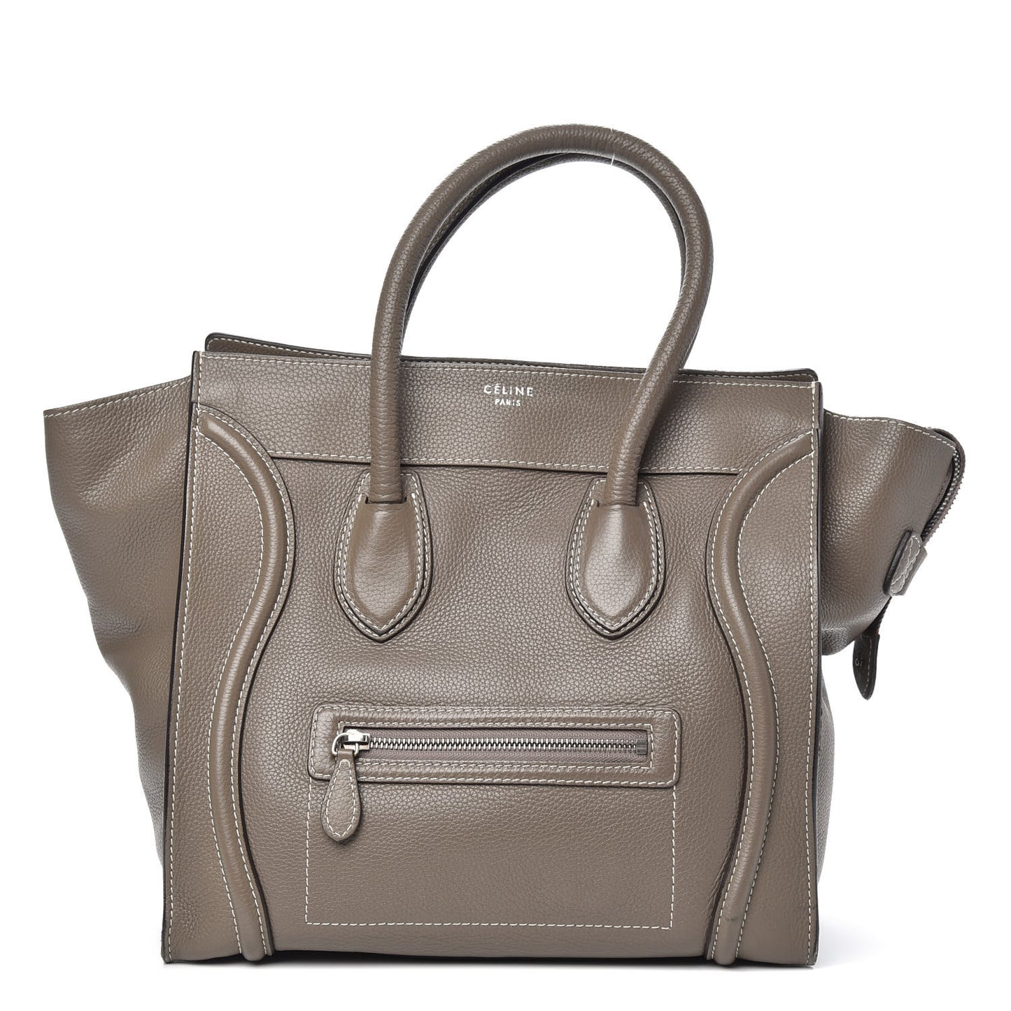 Drummed Calfskin Mini Luggage Souris