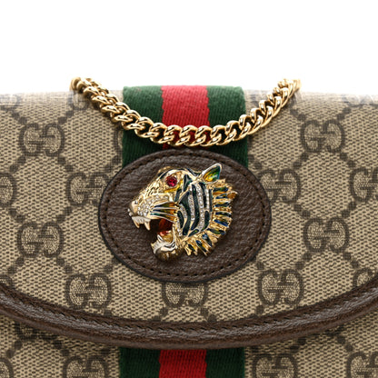 Gucci GG Supreme Monogram Web Mini Rajah Slim Flap Shoulder Bag Beige New Acero 5 of 10