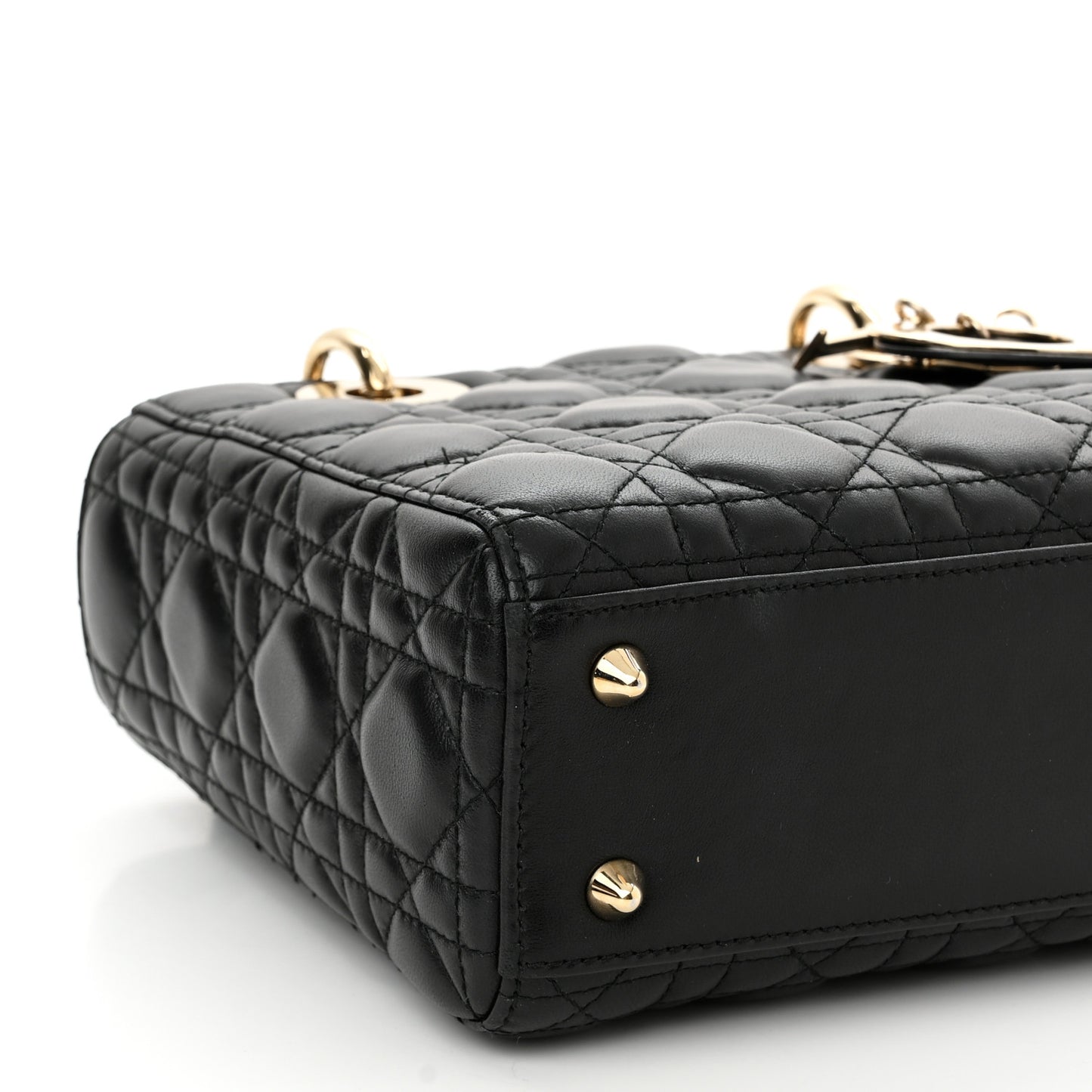 Lambskin Cannage Small Lucky Badges My Lady Dior Black