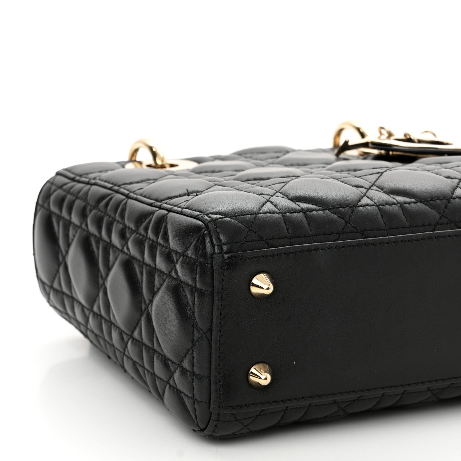 Christian Dior Lambskin Cannage Small Lucky Badges My Lady Dior Black 9 of 11
