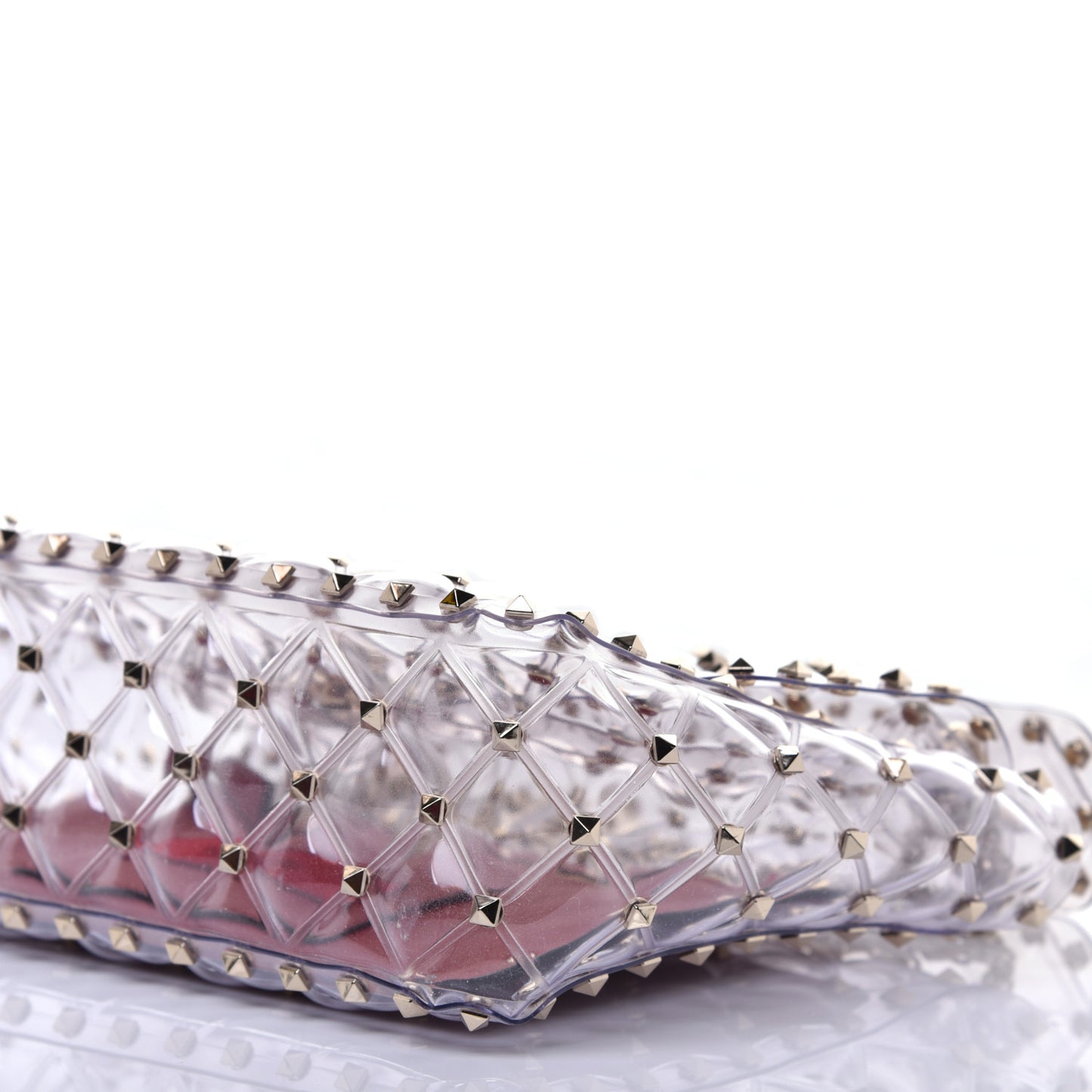 PVC Medium Rockstud Spike Shoulder Bag
