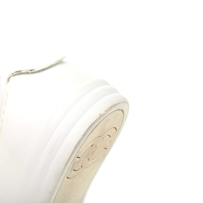 Chanel Calfskin Gum Womens CC Sneakers 37 White 14 of 16
