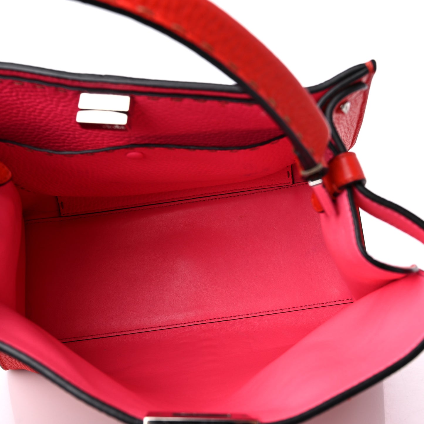 Cuoio Romano Selleria Medium Peekaboo X-Lite Fiamma Rosso