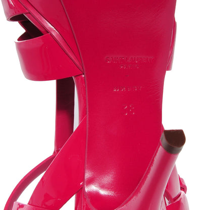 Saint Laurent Patent Tribute 75 Platform Sandals 38 Fuchsia 6 of 7