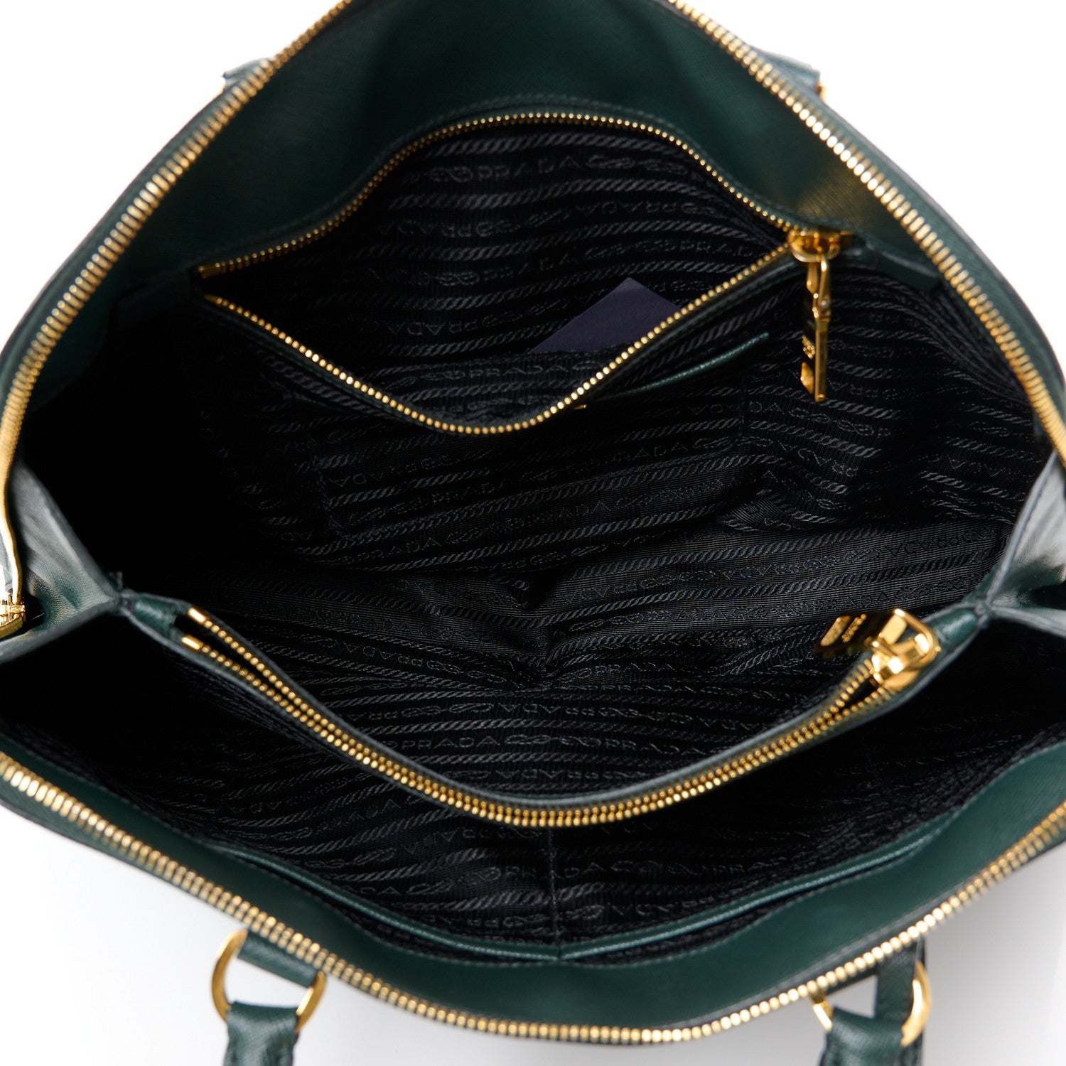 Prada Saffiano Lux Large Promenade Tote Smeraldo 5 of 10