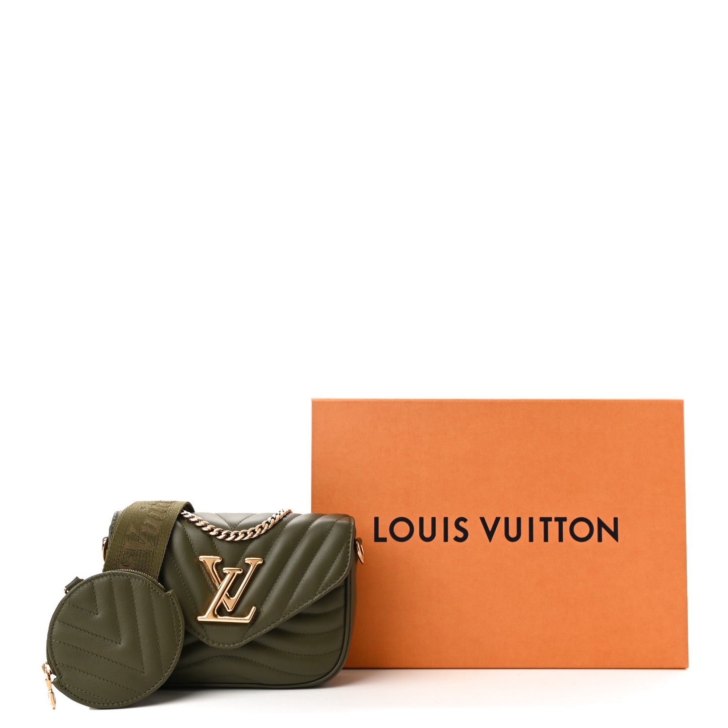 Calfskin New Wave Multi Pochette Kaki