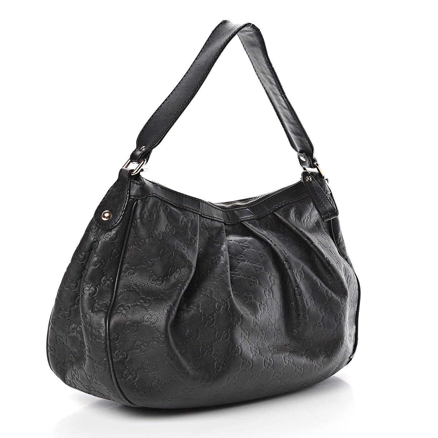 Gucci Guccissima Medium Sukey Hobo Black 3 of 12