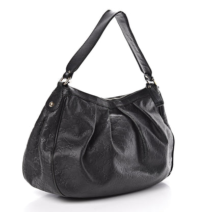 Gucci Guccissima Medium Sukey Hobo Black 3 of 12
