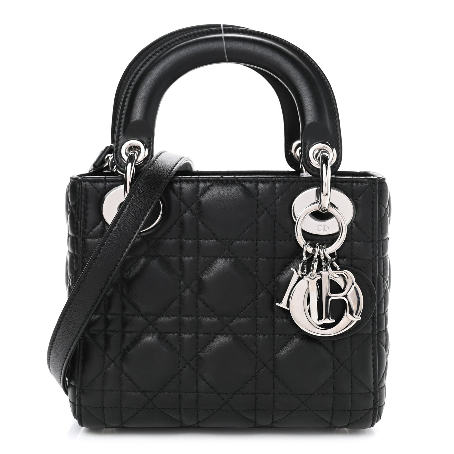 Lambskin Cannage Mini Lady Dior Black