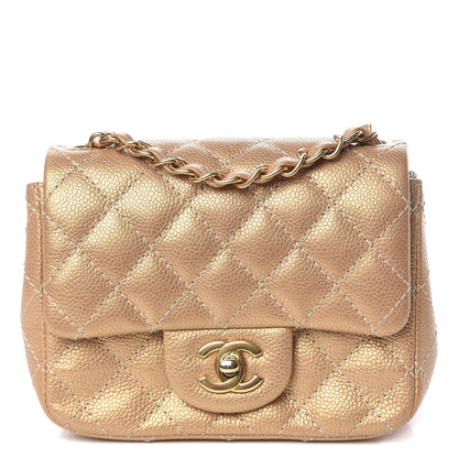 Chanel Metallic Caviar Quilted Mini Square Flap Gold 1 of 11