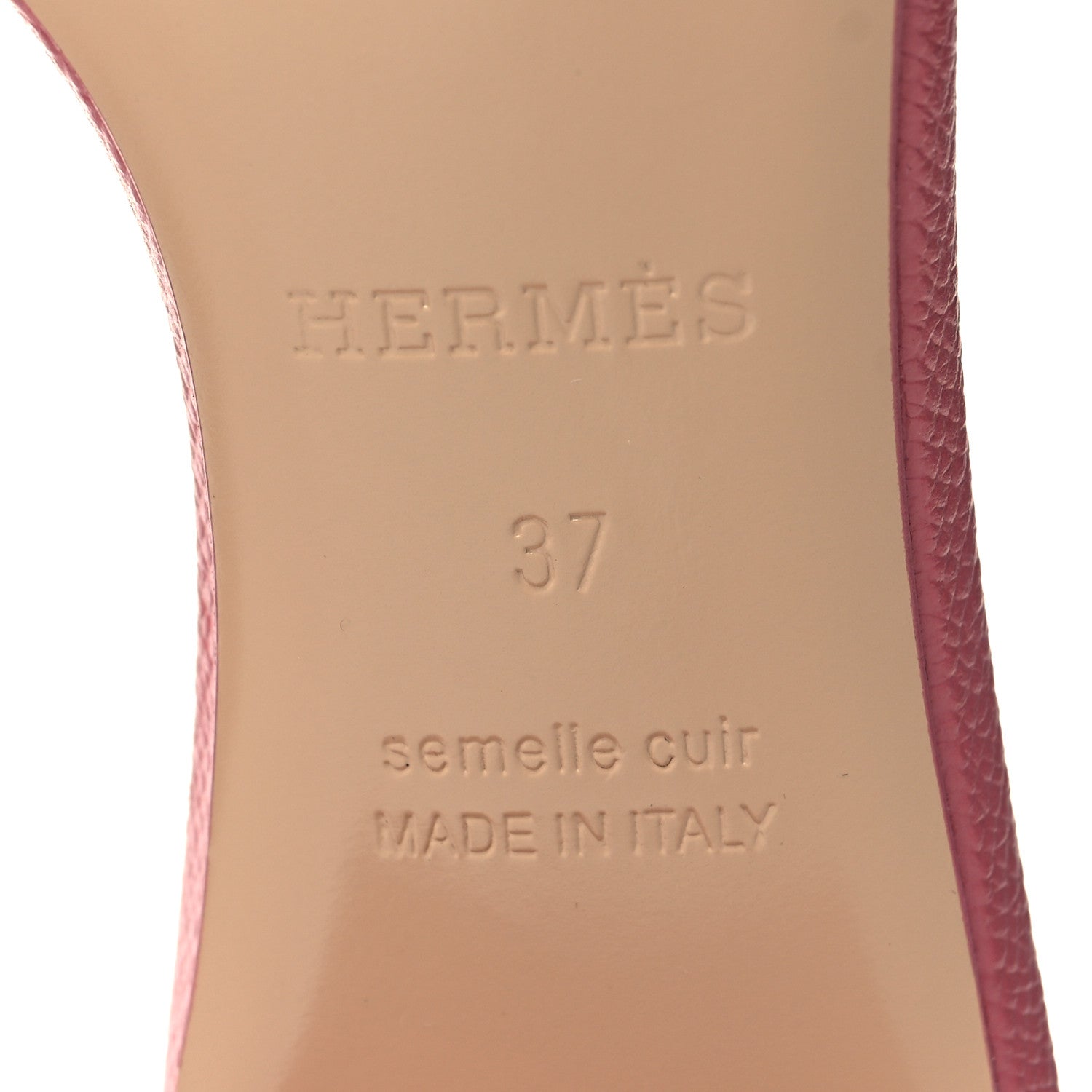 Hermes Epsom Oasis Sandals 37 Rose De Venise 6 of 9