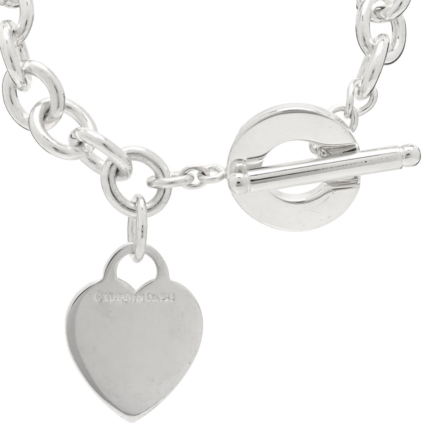 Tiffany Sterling Silver Heart Tag Toggle Bracelet 3 of 3