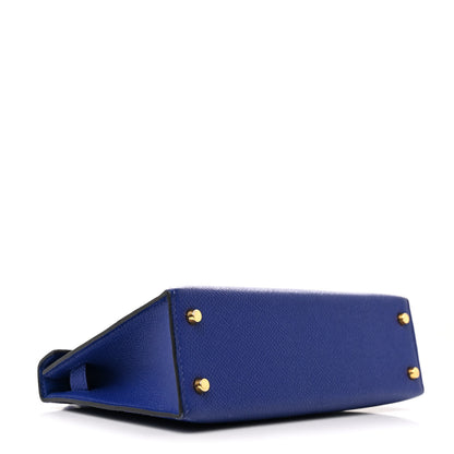 Hermes Epsom Mini Kelly Sellier 20 Bleu Electrique 4 of 12