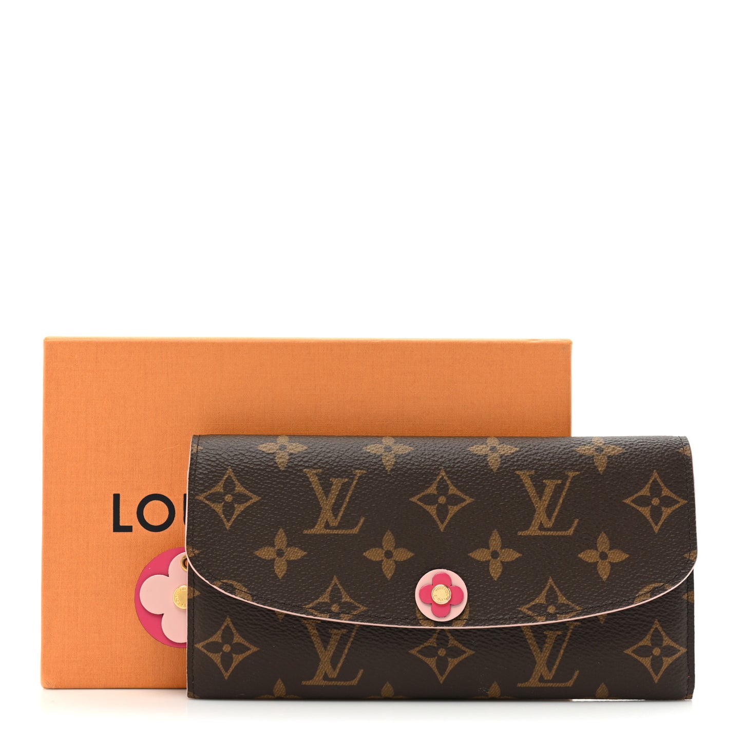 Monogram Bloom Flower Emilie Wallet Fuchsia