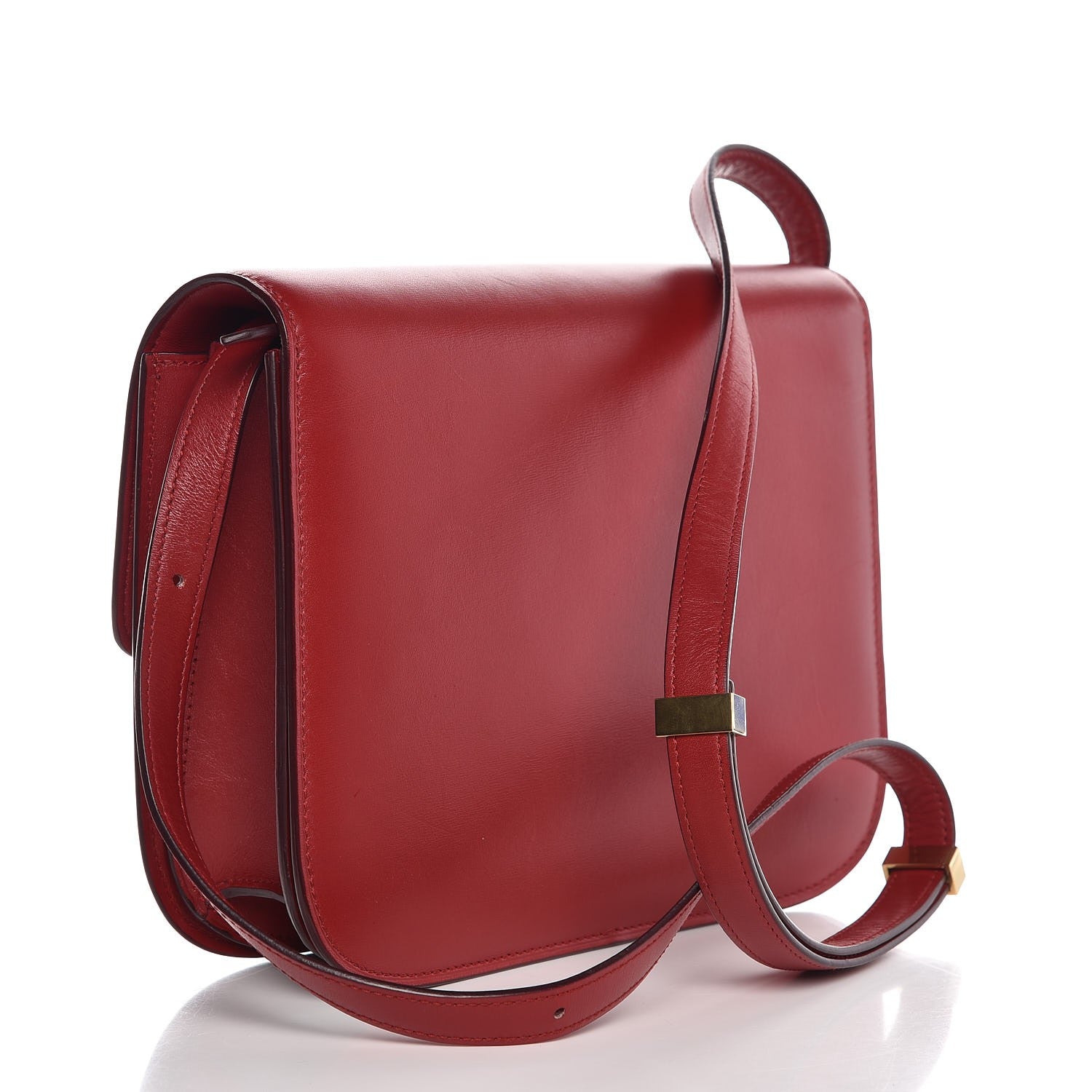 Celine Box Calfskin Medium Classic Box Flap Bag Red 3 of 8