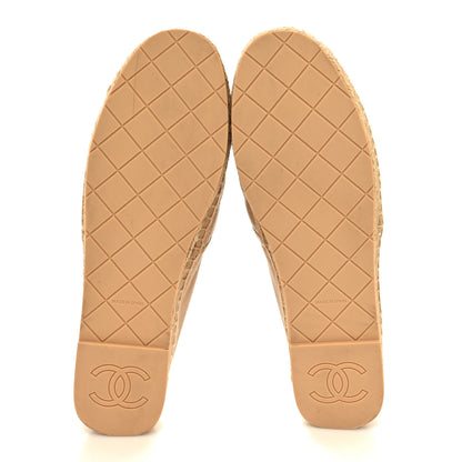 Chanel Lambskin Quilted CC Logo Espadrilles 40 Beige 5 of 8